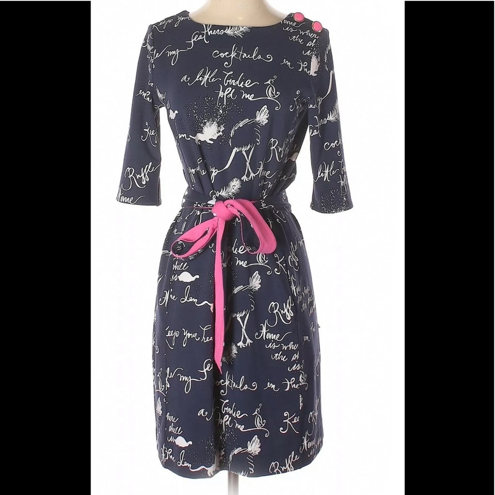 Lilly Pulitzer A little birdie told me dress w/reversible belt. NWOT retail 298